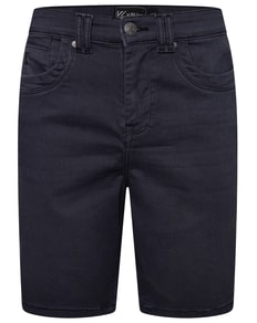 KAM Knitted Denim Shorts Charcoal